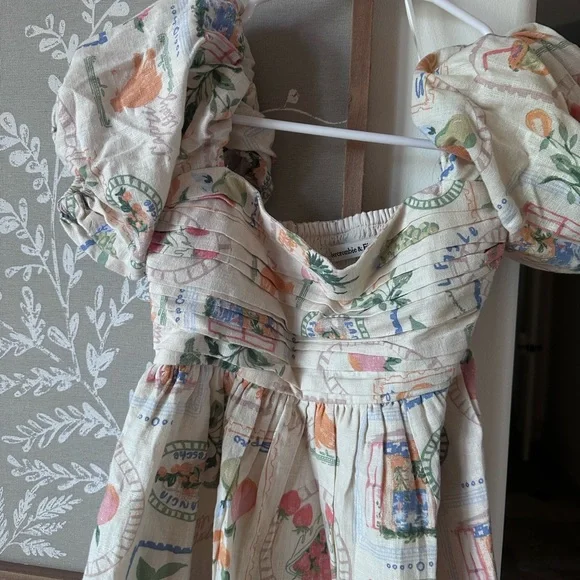 Abercrombie & Fitch Cream Puff Sleeve Sundress - Picture 3 of 4